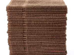 brown salon towels