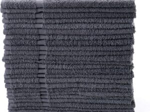 gray salon towels