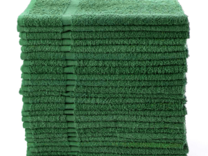 hunter-green salon towels